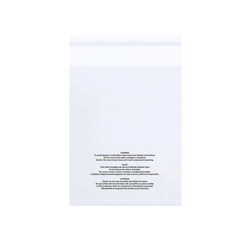 8" x 10" Reclosable Poly Bags, 1.5 Mil, Clear, 1000/Carton (PMR081015) image 1