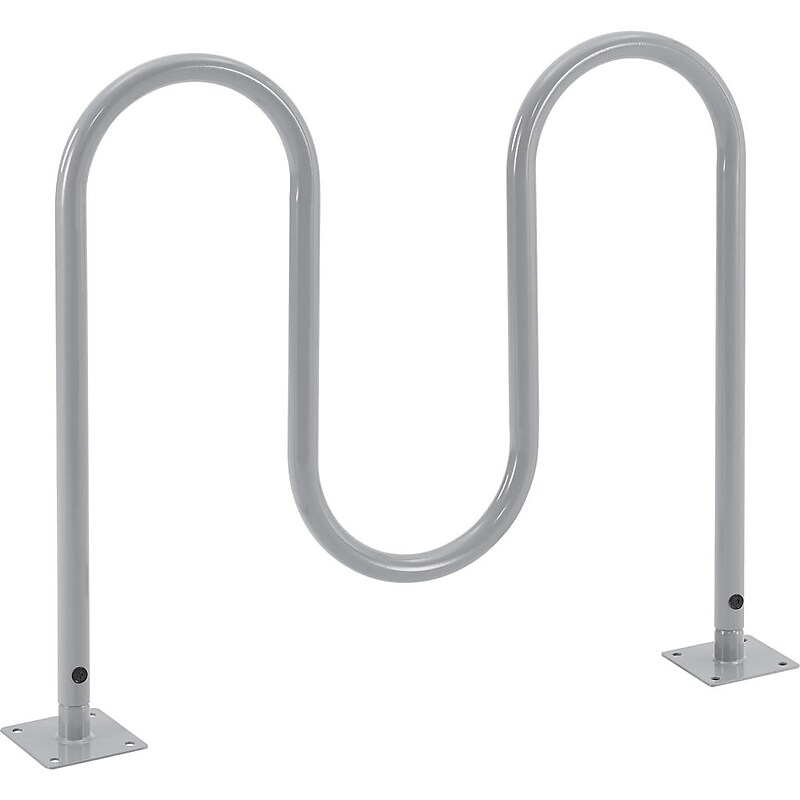 Global Industrial Wave Bike Rack, 5-Bike Capacity, Flange Mount, Gray (670342MGY) image 1