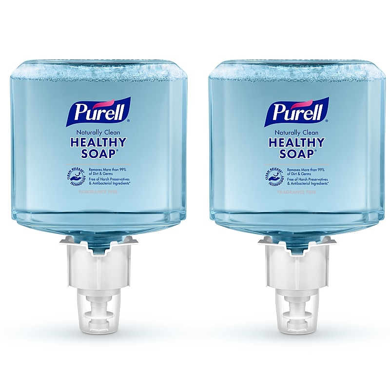 PURELL HEALTHY SOAP Foaming Hand Soap Refill for ES6 Dispenser, 1200 ml, 2/Carton (6470-02) image 1