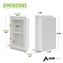 AdirHome 2-Shelf Recessed Wall Mount Shelf, 18" x 14" x 4.8", White (515-01-WHI)~#|#~8AB912EF-FF9F-45DB-AF3F078CD6ACC91F_sc7