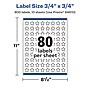 Avery Laser/Inkjet Star Waterproof Multipurpose Labels, 0.75"  Dia, White, 800/Pack (94610)~#|#~8ABA5352-1021-49BD-A9DA8D3DC59C078E_sc7