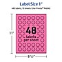 Avery Starburst Laser/Inkjet Multipurpose Labels, 1", Bright Pink (480/Pack)~#|#~8ABE0031-7B4B-4ED1-9C39603F6ACC6FA4_sc7