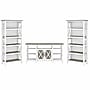 Bush Furniture Key West Tall TV Stand with Set of Two Bookcases, Shiplap Gray/Pure White, Screens up to 65" (KWS027G2W)~#|#~8AC0398C-862D-43F4-AC70EF9CF69F7F21_sc7