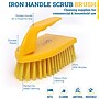 BISON LIFE 6" Polypropylene Iron Handle Scrub Brush, Yellow, 6/Pack (BPES-IRBH-PP-Y-6)~#|#~8AC33119-CF00-4843-9BE4F9ADAE9ACF8F_sc7