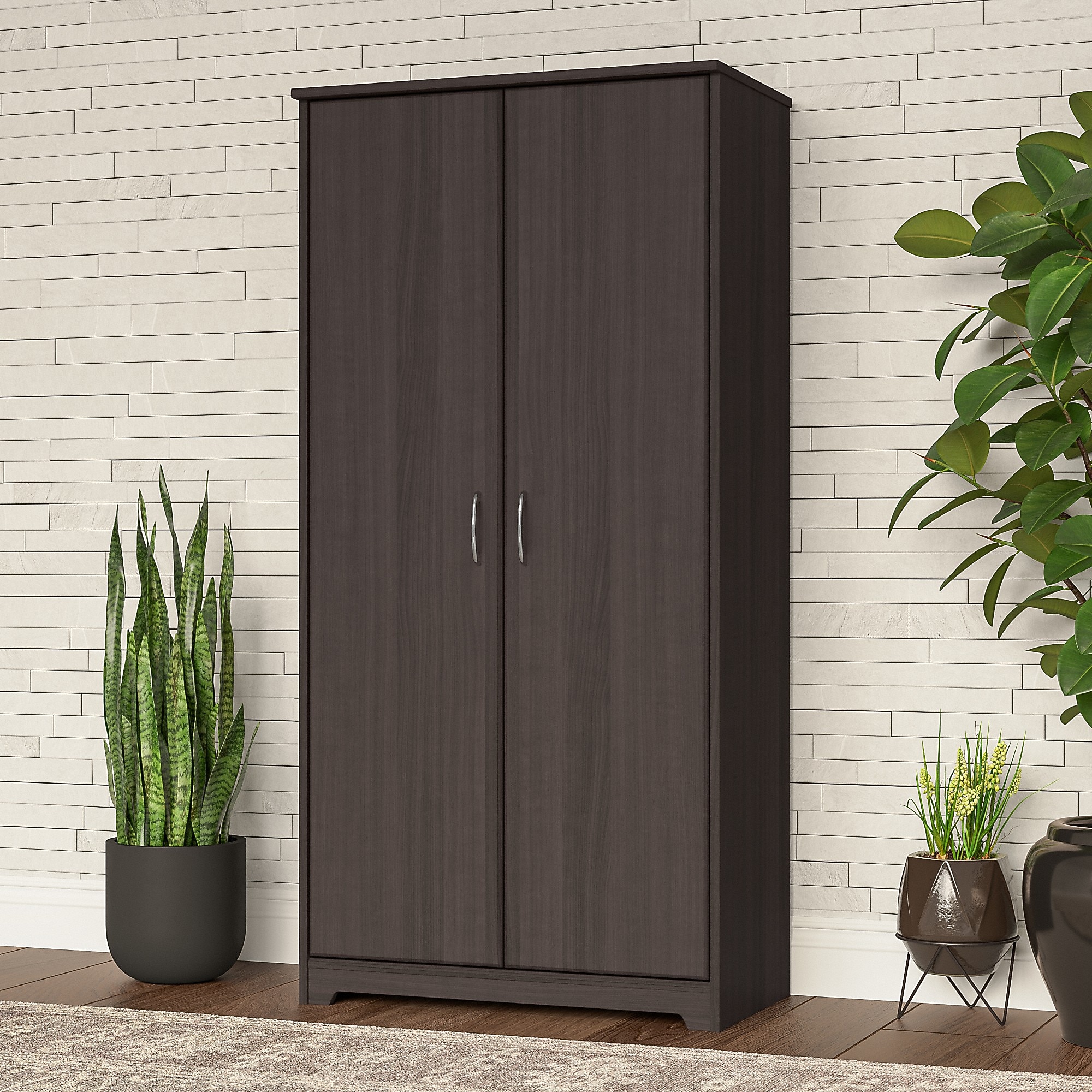 Bush Furniture Cabot 61″H Storage Cabinet with 4 Shelves, Heather Gray (WC31799) Sansujyuku sansujyuku.com