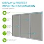 Ghent 3 Door Enclosed Vinyl Bulletin Board, Satin Aluminum Frame, 4'H x 6'W, Silver, (GHEPA34872VX193)~#|#~8AD1275D-7D39-4844-B82EC9091BD276CB_sc7
