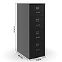 Staples Commercial 4 File Drawer Vertical File Cabinet, Locking, Black, Legal, 26.5"D (13450D)~#|#~8AD7F0A0-4657-420E-BC8D9D86DD129B58_sc7