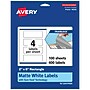 Avery TrueBlock Laser/Inkjet Rectangle Multipurpose Labels, 2" x 6", White, 400/Box (94242)~#|#~8AE28DE1-8382-40DD-9010ECF3DB24EB3E_sc7