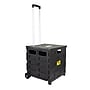 Dbest Quik Cart Pro Rolling Crate Teacher Utility with Seat, Black (01-803)~#|#~8AE2B9A1-9D0F-4648-9554964A41DBC744_sc7
