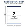 Avery Integrated Cards, 2.5" x 8.5", Glossy White, 100/Box (95329)~#|#~8AE59B22-E668-4D50-8A7E9FAC9F070087_sc7
