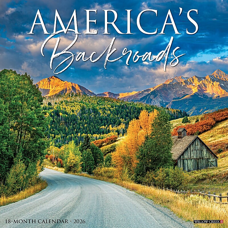 2026 Willow Creek America's Backroads 12" x 12" Monthly Wall Calendar (49808X) image 1