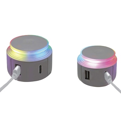 Ciao Tech USB-A/USB-C Port Wall Charger with RGB Lighting, White (CPART00-065) Simolary simolary.com