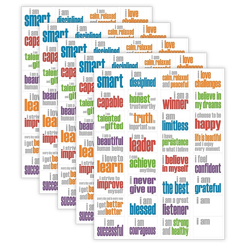 Inspired Minds Say it! Think it! Live it! Incentive Stickers, Assorted Colors, 160/Pack (ISM523160SG) image 1