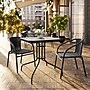 Flash Furniture Lila 28'' Square Table with 2 Rattan Stack Chairs, Black (TLH073SQ037BK2)~#|#~8AF318FD-07ED-4B80-A0B456BFDB21CBEF_sc7
