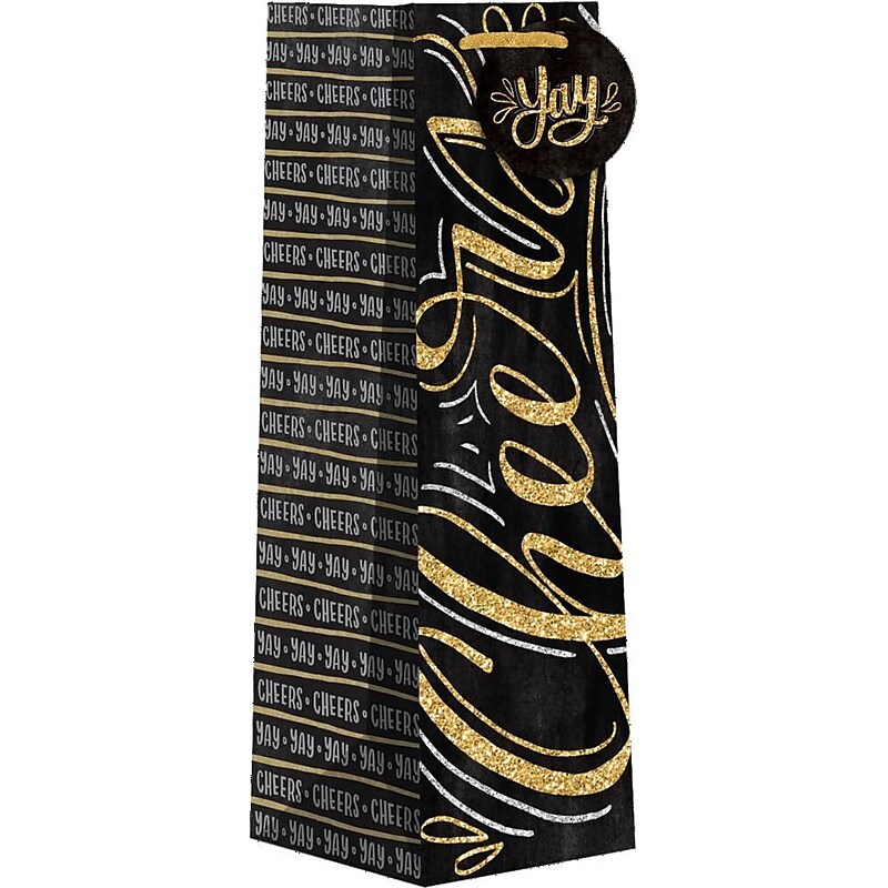 JAM Paper Sparkling Cheers Gift Bags, 120/Pack (526BXBT6541) image 1