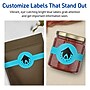 Avery Printable Decorative Edge Multipurpose Labels, 2-3/8" x 8", Bright Blue, 60/Pack (94117)~#|#~8AF6914B-C948-4EAE-B63CAD30765AEA7C_sc7