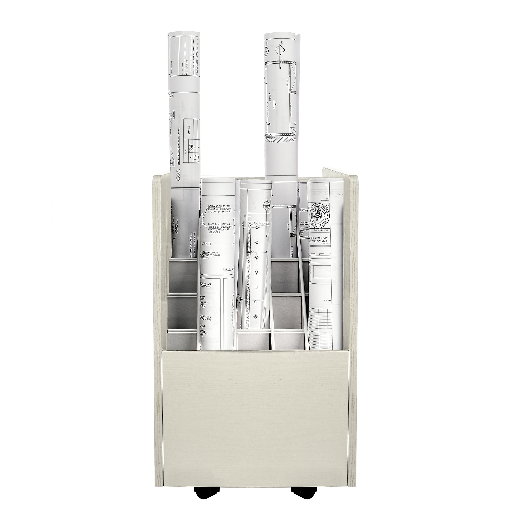 AdirOffice 20-Slot Mobile Roll File, 24.75″H x 15.25″W x 13.25″D, White (624-WHI-KIT1) Sansujyuku sansujyuku.com