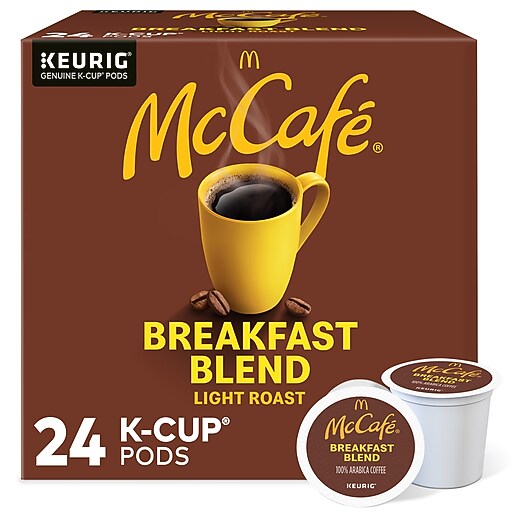 McCafe Breakfast Blend Coffee Keurig K-Cup Pods, Light Roast, 24 Pods/Box  (5000358127) | Staples