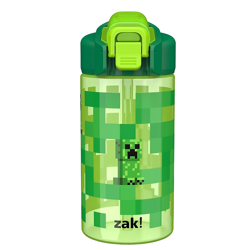 Zak! Jubilee Minecraft Plastic Water Bottle, 16 oz., Green (001-000-276) image 1