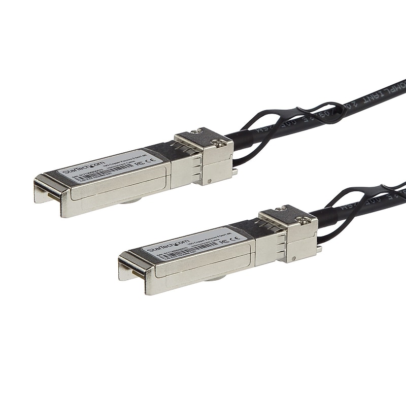StarTech.com 1.6ft SFP+ to SFP+ Direct Attach Cable, Twinax, Cisco SFP-H10GB-CU0-50CM Compatible, Black (SFPH10GBC05M) image 1