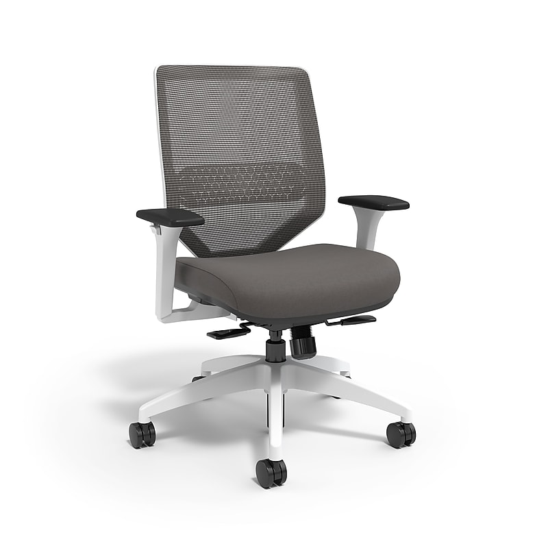 Union & Scale™ Lewis Ergonomic Mesh Swivel Computer and Desk Chair, Charcoal (UN55655-CC) image 1