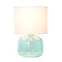 Creekwood Home Round Modern Glass 13.75" LED Table Lamp, Aqua/White (CWT-1015-AW)~#|#~8B05590D-96A1-4228-87E179773BB14B80_sc7