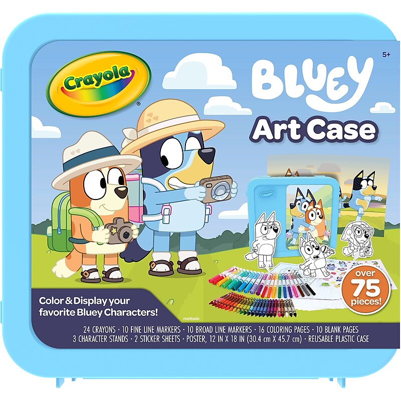 Crayola Bluey Art Case, 75 Pieces/Pack (04-2964) image 1