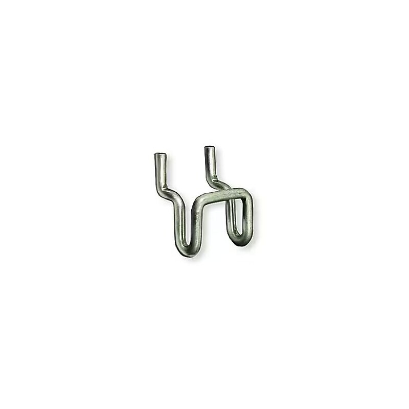Global Approved  Metal U-Hook For Pegboard/Slatwall, Galvanized Metal Finish - Pkg Qty 20