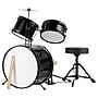 Hey Play Kids Drum Set with Throne Stool, Black, 3 Pieces/Set (80-TT0078-BK)~#|#~8B0C0822-F2B3-47EF-BBCAF9C5F5ECA7CC_sc7