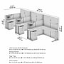 Bush Business Furniture Office in an Hour 63"H x 193"W 3 Person L-Shaped Cubicle Workstation, Mocha Cherry (OIAH006MR)~#|#~8B110E59-2D1A-4C11-90511176B744073A_sc7