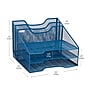 Mind Reader Metal Desktop Organizer Vertical File Holder Paper Letter Tray, Turquoise (MESHBOX5-TUR)~#|#~8B1397FC-1CE8-467A-99A0FA622AF3D11A_sc7