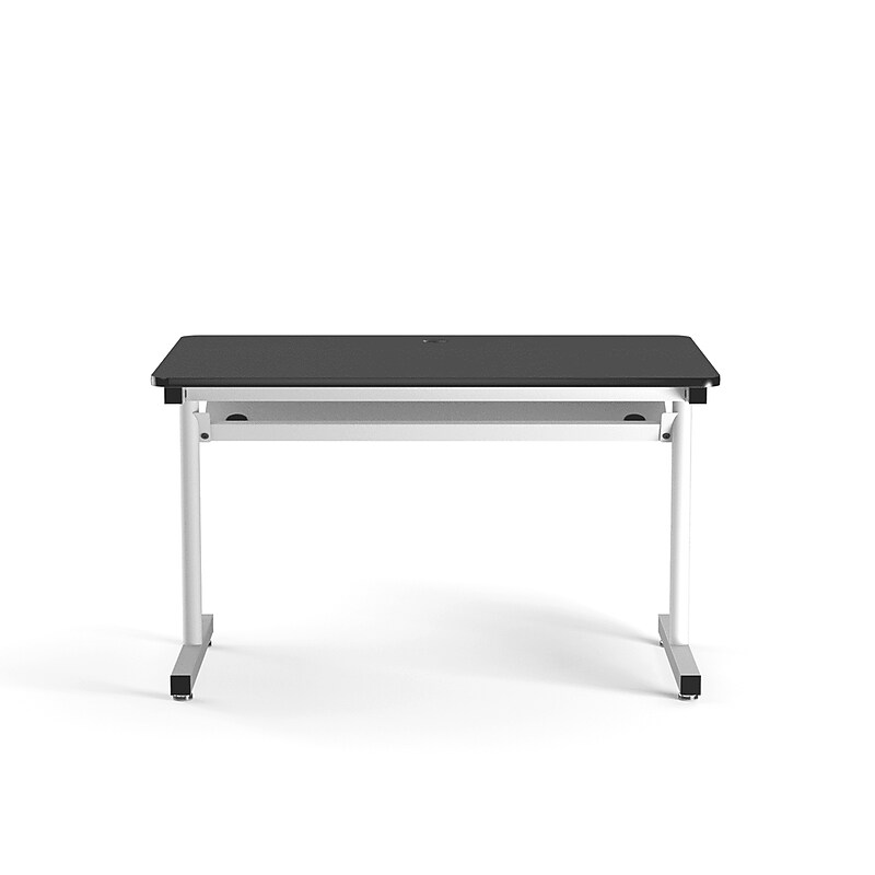 VersaDesk 48"W Basic Computer Table, Black/White (BCT4830-WB) image 1