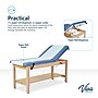 Aristo Wood Physician Adjustable Exam Table with Shelf, Dual Drawer Cabinet, Paper Cutter, Holder, 500 lb Capacity, Blue~#|#~8B19D54D-7942-41E1-892F73CDB6B95C85_sc7