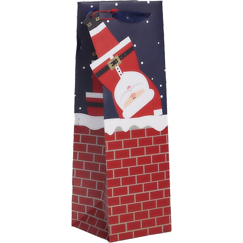 JAM Paper Santa's List Small Wine Gift Bags, 120/pack (526BXBT5861) image 1