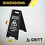 Gritt Commercial Safety "Caution Wet Floor" A-Frame/Sandwich Board Sign, 24"H, Black, 3/Pack (GRI184-BLK-3PK)~#|#~8B1B7172-B6B3-4109-97387B2559280D2E_sc7