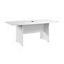 Bush Business Furniture 72W x 36D Boat Shaped Conference Table with Wood Base, White (99TB7236WH)~#|#~8B207DC7-7F07-4977-B1D4DC7CC9CFF0D9_sc7