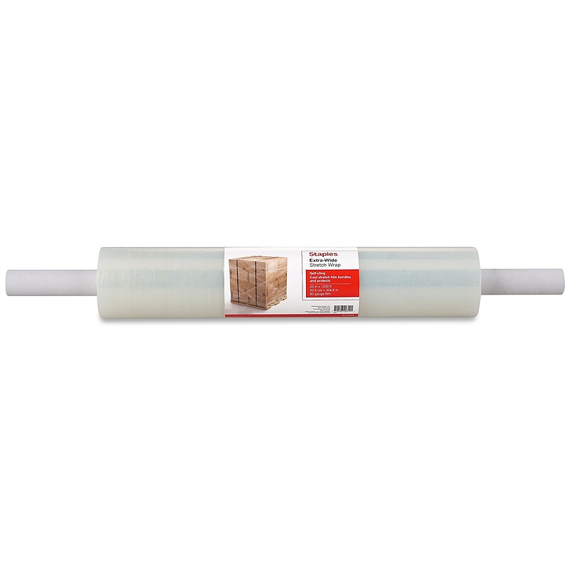 20" x 1000' Cast 80 Gauge Hand Film Stretch Wrap  (31245) image 1