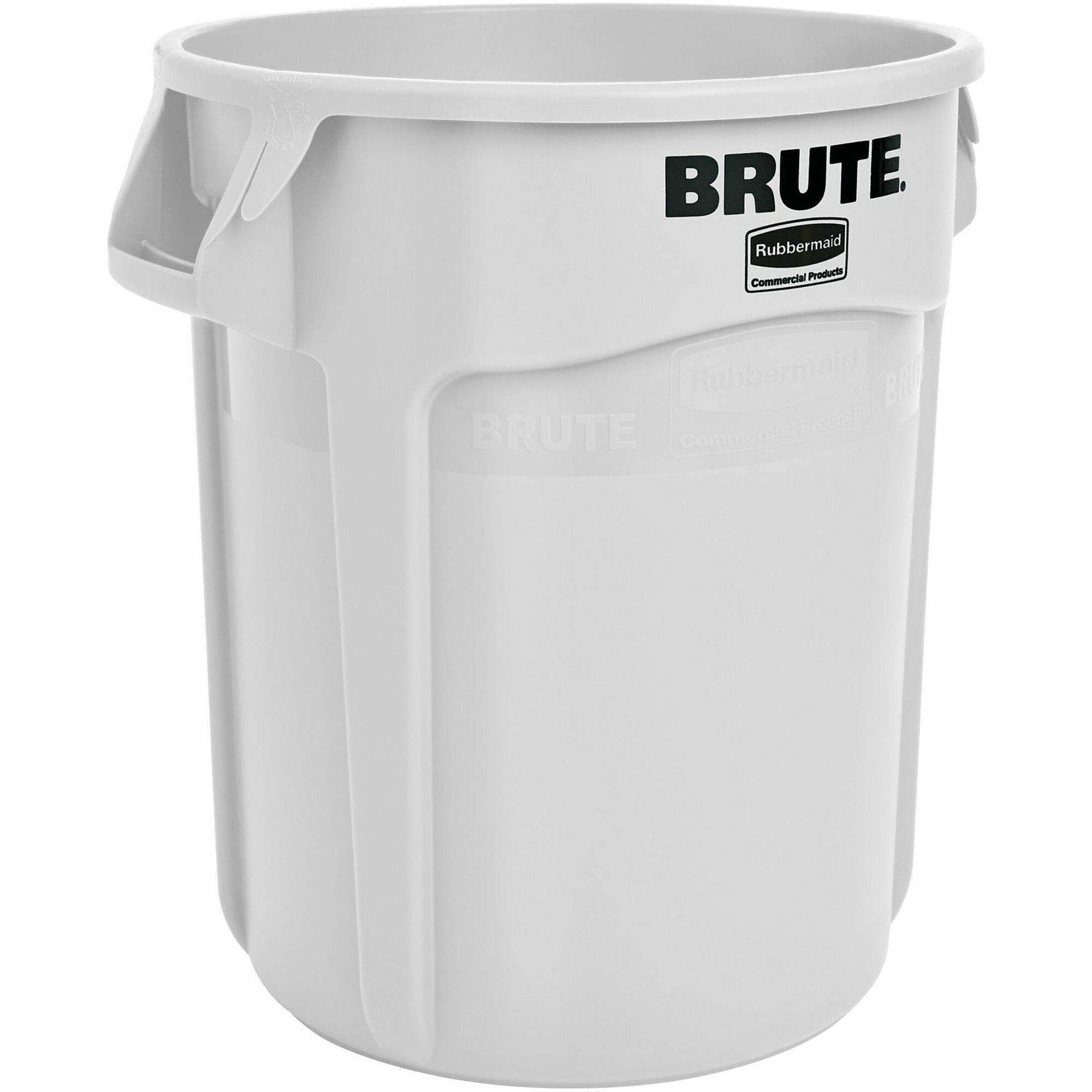 Brute Plastic Trash Can, 10-Gallon, White (RCP261000WH) Sansujyuku sansujyuku.com