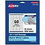Avery TrueBlock Laser/Inkjet Rectangle Multipurpose Labels, 0.5" x 1.75", White, 3000/Box (94204)~#|#~8B27D069-673F-4D2F-B123A2FCEB85E420_sc7