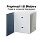 Staples EveryDay Pressboard Indexed Desk File, Numerical Index, Blue (ST120006-CC)~#|#~8B2B74C8-5A53-4F54-9EB48228856C5C49_sc7