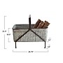 Storied Home Galvanized Metal Storage Bucket on Stand with Handle and Distressed Finish, (DA6093)~#|#~8B2DECFE-F35E-42D7-AF509E5260B28591_sc7
