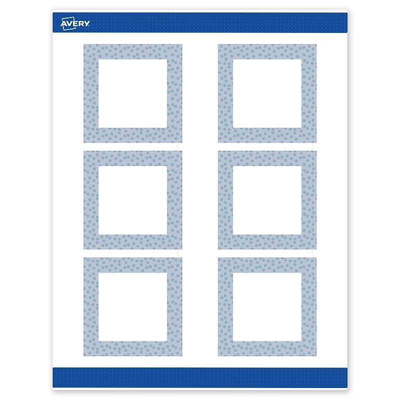 Avery Laser/Inkjet Square Multipurpose Labels, 3" x 3", White, 60/Pack (S00F8E) image 1