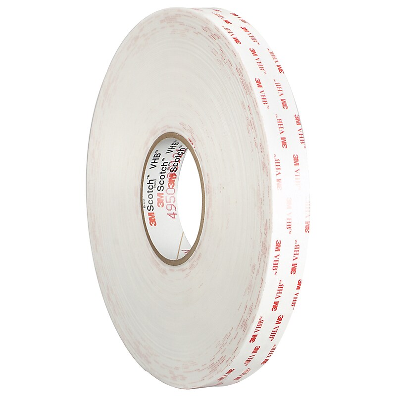 4930 VHB Tape, White, 1" x 5 yds., 1/Pack (VHB493001R) image 1