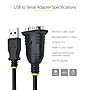 StarTech.com 3.3ft USB-A to Serial DB9 Cable, Male to Male, RS232 Printer/Switch/PLC, Black (1P3FP-USB-SERIAL)~#|#~8B3D72DD-BB67-4D58-BB70A7C6BA213000_sc7