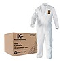 KleenGuard A20 Zipper Front Coverall With Elastic Wrists/Ankles, Breathable Particle Protection, White, 4XL, 20/Carton ~#|#~8B3E643C-CFC6-4087-9ABE5799C200DEC6_sc7