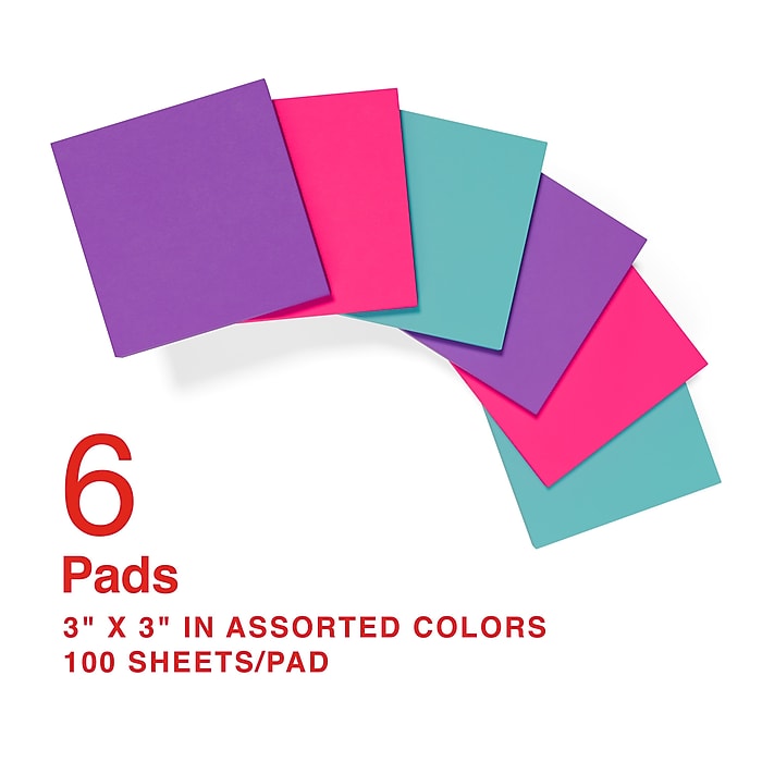 Staples Pop-up Sticky Notes, 3