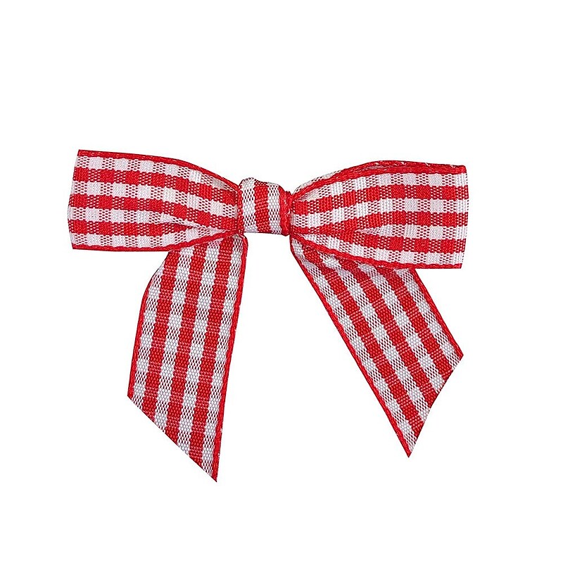 JAM Paper Bow Bows, Red/White, 100/Pack (52640349359) image 1