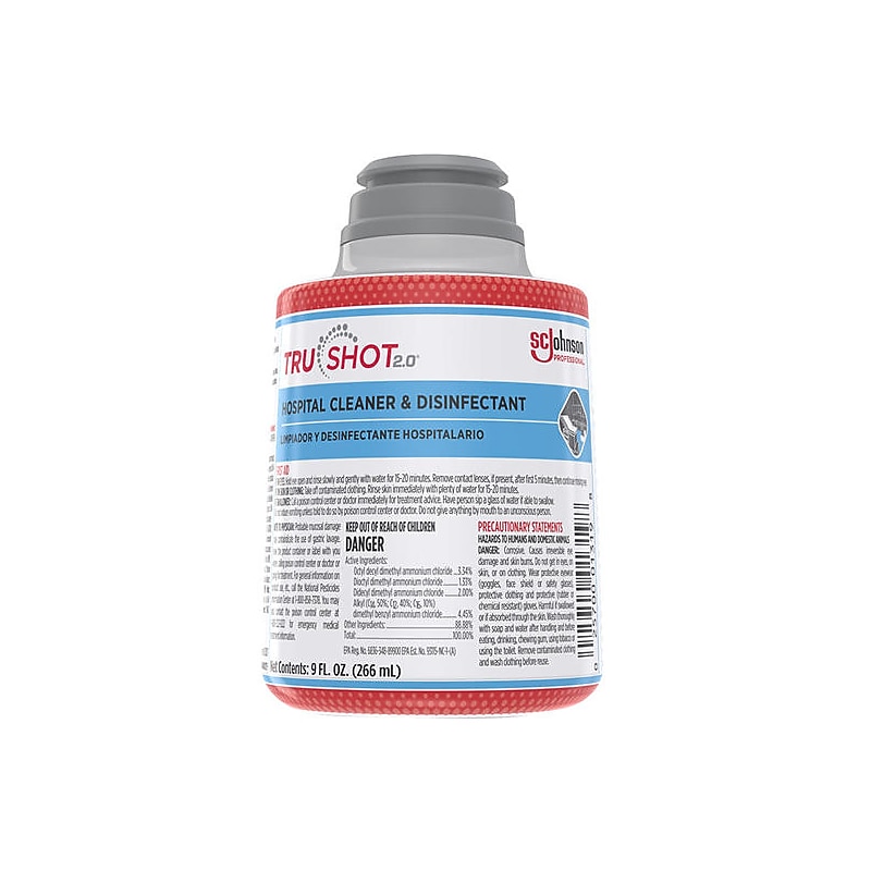 SC Johnson Professional TruShot 2.0 Hospital Disinfectant Cleaner Refill, 9 oz., 4/Carton (379848) image 1