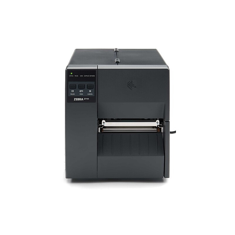 Zebra ZT111 Direct Thermal Label/Receipt Printer 4.09” Wide 300dpi, USB/Serial/Ethernet/Bluetooth, Black image 1