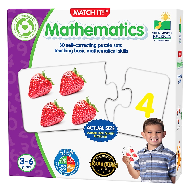 The Learning Journey International Match It! - Mathematics, 60/Pieces, 30 Puzzles (LJI118696) image 1